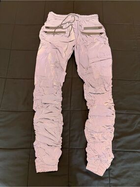 Reflective Silver Techwear Joggers